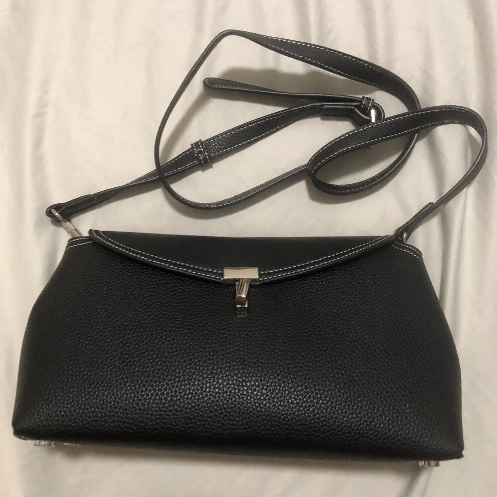 Toteme T-Lock Crossbody Bag Black